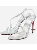 KYLETHOMASW  -  Summer New Multi Color Serpentine Straw Stiletto Sandals Sexy Party Fashion Show 35-43 Large Women's Sandals