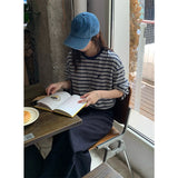 KYLETHOMASW  -  Harajuku Striped T Shirts Women Streetwear Embroidery Patchwork Tops Fashion Korean Long Sleeve Tees Autumn Casual Clothes New