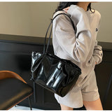 KYLETHOMASW  -  Harajuku Pink Shoulder Bags Women New Trendy Large Capacity Tote Bag Purse Female Leather Y2k Handbag Aesthetic