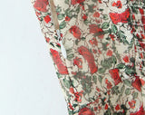 KYLETHOMASW  -  Summer Ruched Chest Flower Print Backless Sling Dress Holiday Woman Adjust Spaghetti Strap Dresses Beach Holiday Robe Vestidos