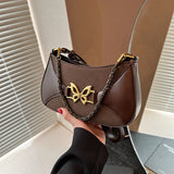 Kylethomasw New Handbag Retro Europe The United States Shoulder Bag Underarm Leisure Small Shoulder Bag Niche Design Butterfly Chain Bag