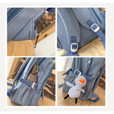Kylethomasw School Backpack for Women Nylon Student Schoolbag Teenagers Girls Bagpack