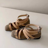 KYLETHOMASW  -  Design Round Toe Women Ballet Flats 2025 Ins Style Buckle Belt Ballerina Shoes Light Comfortable Leisure Female Girls Footwear