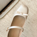 KYLETHOMASW  -  Butterfly-knot Women Mary Jane Shoes Fashion Thick Heel Buckle Strap Dress Shoes Ladies Comfort Spring Autumn Concise Footwear