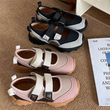 KYLETHOMASW  -  Women's Retro Fashion Casual Thick Soled Mary Jane Shoes New Autumn Versatile Shallow Mouth Comfortable Chunky Single Shoes