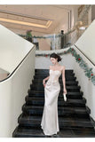 KYLETHOMASW  -  Fashion Women Evening Gown Fake 2-Piece Lace Sexy Chest Wrapped Bodycon Maxi Long Dress Elegant Lady Holiday Party Robe Vestidos