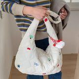 KYLETHOMASW  -  Cartoon Embroidered Saddle Bags for Woman Casual Commuter Sac Femme Shoulder Crossbady Bag Bolsos mujer Casual Bolsas Bolsa