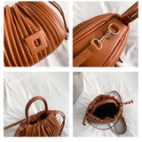 Kylethomasw Fashion Brand Design Crossbody Bag for Women 2024 Luxury Vintage Shoulder Handbag Female Tote Bag Casual PU Leather Bucket Bag