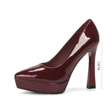 KYLETHOMASW  -  High Heels Women's Spring Autumn Waterproof Table High Heel Pumps Women's Pointed Toes Thin Heels Bridesmaid Work Shoes Women