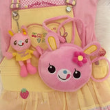 KYLETHOMASW  -  Cute Cartoon Rabbit Ear Round Bag Plush Sac Femme Lolita Exquisite Bolsos De Mujer Crossbady Bags for Woman Japan Anime Bolso