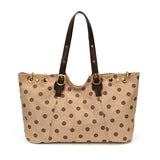 KYLETHOMASW  -  Retro Soft Leather Polka Dot Pleated Tote Bag Women Solid Color Large Capacity Shoulder Bag Versatile Daily Commuting Bag New
