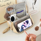 KYLETHOMASW  -  Pen Bag Vertical Makeup Bag Pencil Case Partitioned Skincare Storage Bag Multifunctional Makeup Brush Storage Cosmetic Bag