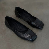 KYLETHOMASW  -  Mary Jane Square Toe Casual Low Heel Shoes 2025 Autumn New Fashion Daily Dress Up Temperament Women Flat Shoes Soft Soled Shoes