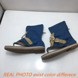 KYLETHOMASW  -  Blue  Shoes Buckle Gladiator Sandals Women Summer Jeans Boots booties sandalias Size 43