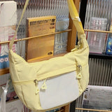 KYLETHOMASW  -  Japanese Students Kawaii Women's Handbags Fashion Nylon All Match Underarm Bag Chic Y2k Aesthetic Transparent Shoulder Ita Bags