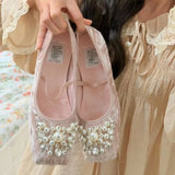 KYLETHOMASW  -  New Women's Shoes Exquisite Imitation Pearl Casual Shoes for Woman Fashion Ballet Flats Shoe Designer Shoes Zapatos Mujer