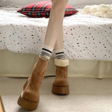 KYLETHOMASW  -  Winter Furry Women Warm Cotton Snow Boots Comfort Shoes Concise Platform Thick Bottom Short Botas De Mujer