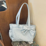 KYLETHOMASW  -  Bow Large Capaci Bag Shoulder Bags Star Tote Bolsos mujer Daily Commute Bolsa Teenage Girls Bolsas Practical Sac Femme