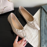 KYLETHOMASW  -  Fashion Pointed Toe Women Flats with Shoes Soft Butterfly-Knot Female Slip on Footwear Shallow Ladies Flats Shoes
