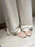 KYLETHOMASW  -  New French High-End Satin Slip-On Shoes for Women, Niche Twisted Round-Toe Flat Evening Ballet Shoes