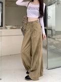 KYLETHOMASW  -  Y2K Aesthetic Wide Leg Jeans Women Korean Streetwear Baggy High Waist Trouser Summer Fashion All Match Chic Straight Denim Pants