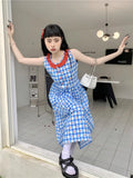 KYLETHOMASW  -  French Robe Age Reduction American Vintage Y2k Dress Sweet Plaid Dresses Summer Female Fashion Vestidos Para Mujer