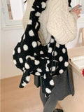 KYLETHOMASW  -  Plush Dot Bag Crossbady Tote Bolsos mujer Shoulder Bags for Woman Commuter Sac Femme Large Capaci Bolsas Underarm Bolsa