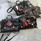KYLETHOMASW  -  Fashion PU Leather Jk Student Backpacks Vintage 2025 New Large Capacity Commuter Purses Women Totes  Moda Preppy Style Bags