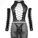 KYLETHOMASW  -  New Japanese Summer Y2k Subculture Millennial Hot Lace Sleeve Vest Sexy Perspective Hollow Inside For Women