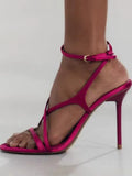 KYLETHOMASW  -  Summer 2025 new style single-strap elegant women's shoes - delicate strap combination high-heeled sandals