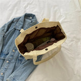 KYLETHOMASW  -  Fashion One-shoulder Women's Bag Canvas Casual High-quality Texture Tote Bag Students Class Commuting Bag Large-Capacity Bag