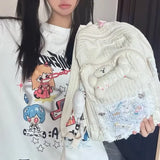 KYLETHOMASW  -  Bear Bone Lace Mochila Spice Girl Backpack High Capacity Bag Original Commuter Mochilas Mujer Y2k Harajuku Bags for Woman