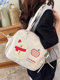 KYLETHOMASW  -  Cute Cartoon Pattern Ita Bag Casual Shoulder Bags for Woman Preppy Style Bolsos De Mujer Large Capacity Sac Femme Trendy Bolso
