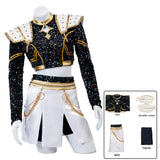 KYLETHOMASW  -  Zoey Cosplay Costume Wig Shoes Black Coat Singing Suit Song-Promotion Costume Women Halloween Party Role Playing Outfit