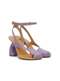 KYLETHOMASW  -  Women's Leather Sandals Square Toe Ankle Strap Chunky Heel Elegant Party Evening Shoes Fashionable Summer Footwear