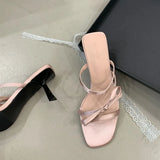 KYLETHOMASW  -  Female Slip On Footwear Sexy Ladies Thin Heels Shoes New In Summer Spring Fashion Butterfly-Knot Women High Heels Pumps Shoes