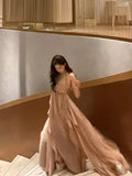 KYLETHOMASW  -  Halter Holiday New Super Senior Fairy Female Celebrities Are Hanging Neck Strapless Backless With Irregular Chiffon Dresses 2024