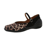 KYLETHOMASW  -  Spring Autumn Leopard Women's Internal Elevation Mary Jane Shoes Comfrot Shallow Shoes Ladies Casaul Sport Footwear