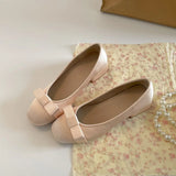 KYLETHOMASW  -  Sweet Butterfly-knot Women Satin Mary Jane Shoes Concise Slip On Low Heel Party Shoes New Spring Autumn Ladies Dress Pumps