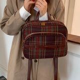 KYLETHOMASW  -  Luxury Design Casual All Match Mini Handbags Women Sweet Y2k Aesthetic Plaid Backpacks Japanese Girls Fashion Vintage Schoolbags