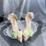 KYLETHOMASW  -  bridal wedding heels High heels shoes elegant champagne Lolita cosplay y2k accessories Wedding shoes 2000s designerdress heel