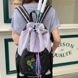 KYLETHOMASW  -  Cartoon Puppy Sport Racket Storage Backpack Lightweight Large Capacity Fitness Shoulder Bag Tennis Nylon Drawstring Fitness Bag