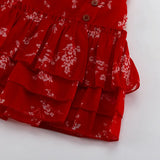 KYLETHOMASW  -  Women's New Round Neck Long-sleeved Open Button Top Skirt Printing Two-piece Sexy Suit