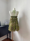 KYLETHOMASW  -  Sweet Lolita Kawaii Mini Dress Women Floral Lace Ruffle Tiered Cake Skirt V Neck Bowknot Spaghetti Strap Vacay Daily Fashion