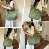 KYLETHOMASW  -  Premium Sense Straw Woven Tote Bag Large Capacity Women Shoulder Bag Tassel Design Handmade Beach Bag