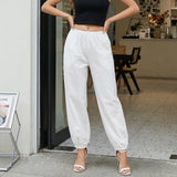 KYLETHOMASW  -  Women's Wide Leg Pants Casual Baggy Balloon Pants Solid Color Elastic Waist Loose Lantern Trousers with Pockets