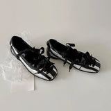 KYLETHOMASW  -  square head bow shallow mouth ballet shoes women's one-pedal flat Mary Jane single shoes