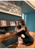 KYLETHOMASW  -  Vintage Lace Patchwork Summer Dress Women Spring Hollow Out Wool Knitted Mini Dresses Chic Trendy Sleeveless Party Vestidos A260