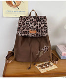KYLETHOMASW  -  Japanese Harajuku Style Y2k Retro Leopard Print Large Capacity Backpack Travel Storage Bag Student School Bag Women's Bag