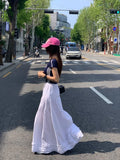 KYLETHOMASW  -  French Style Patchwork Mushroom Edge Split Skirt Women Summer New Versatile and Personalized A-line Long Skirts